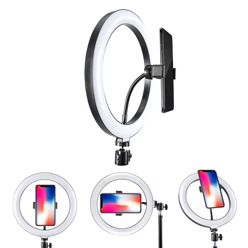 8/12 inch RGB Ring Light with Tripod Dimmable LED Selfie Ring Lamp with Stand Photography Lighting Studio Light for Photo Video