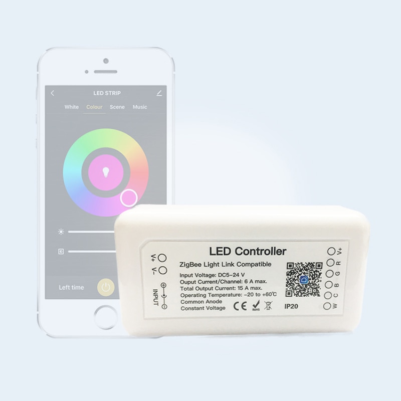 Tira de luces LED Tuya Zigbee 3,0, controlador de luz RGB resistente, RGBW, controlador de tira LED DC12V, Control por aplicación, Compatible con Alexa y Google