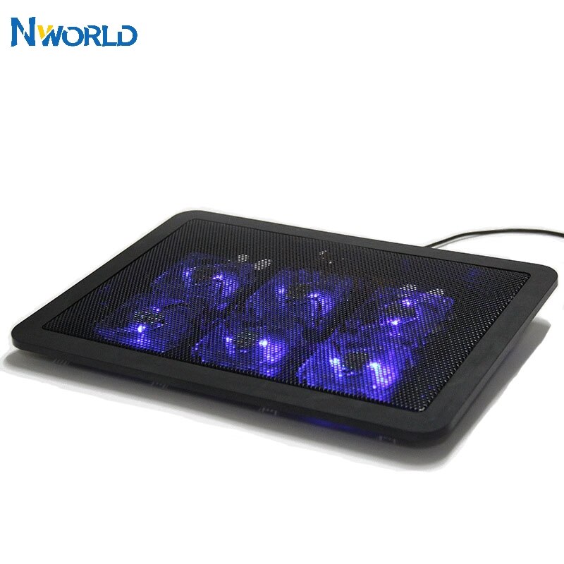 11-15-Inch Laptop Cooling Pad Zes Fan Notebook Stand Laptop Notebook Fan Laptop Cooler Stand voor Laptops Led Licht