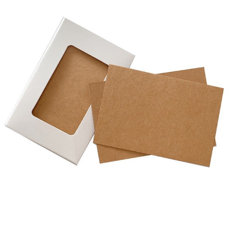 20Pcs Blank Kraft Paper Card stationery handmake Letter paper postcard diy Brown/White/Black 14*10CM