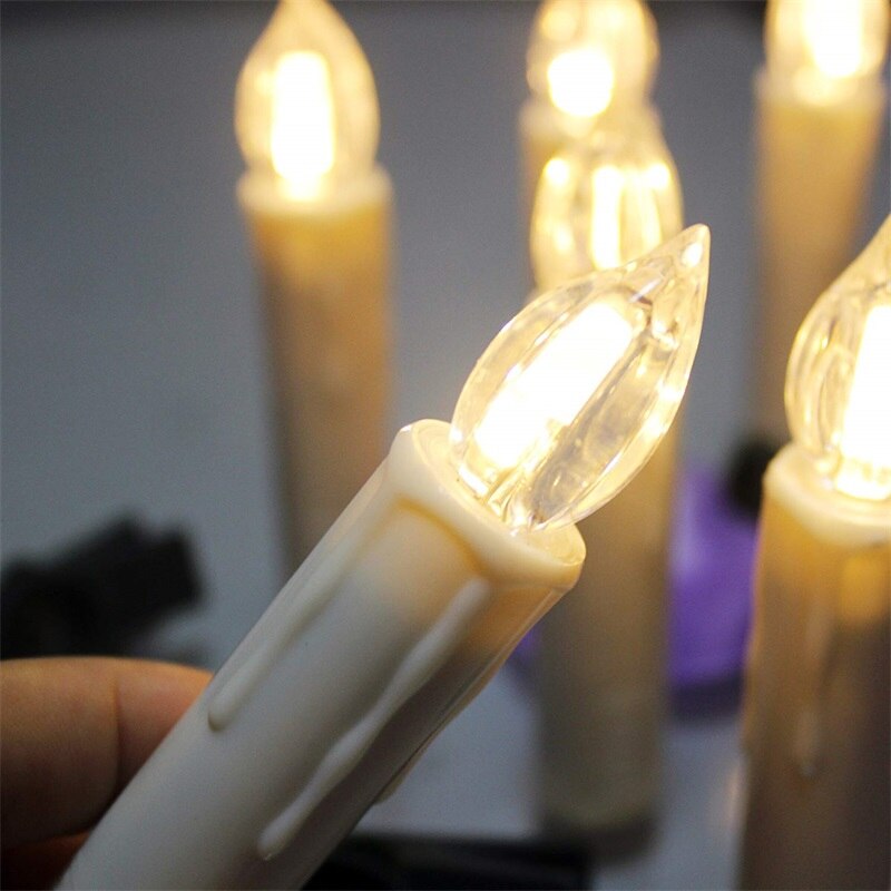 10pcs LED Battery Candles Wireless Remote Control Tealights Operated Light for Hallowmas Christmas Party Wedding