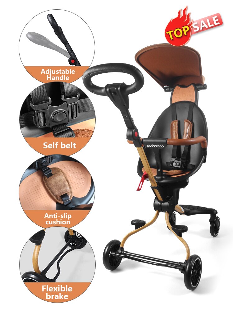 Upgrades Baby Stroller Wagon Portable Folding Baby Car Lightweight Pram Baby Carriage Stroller