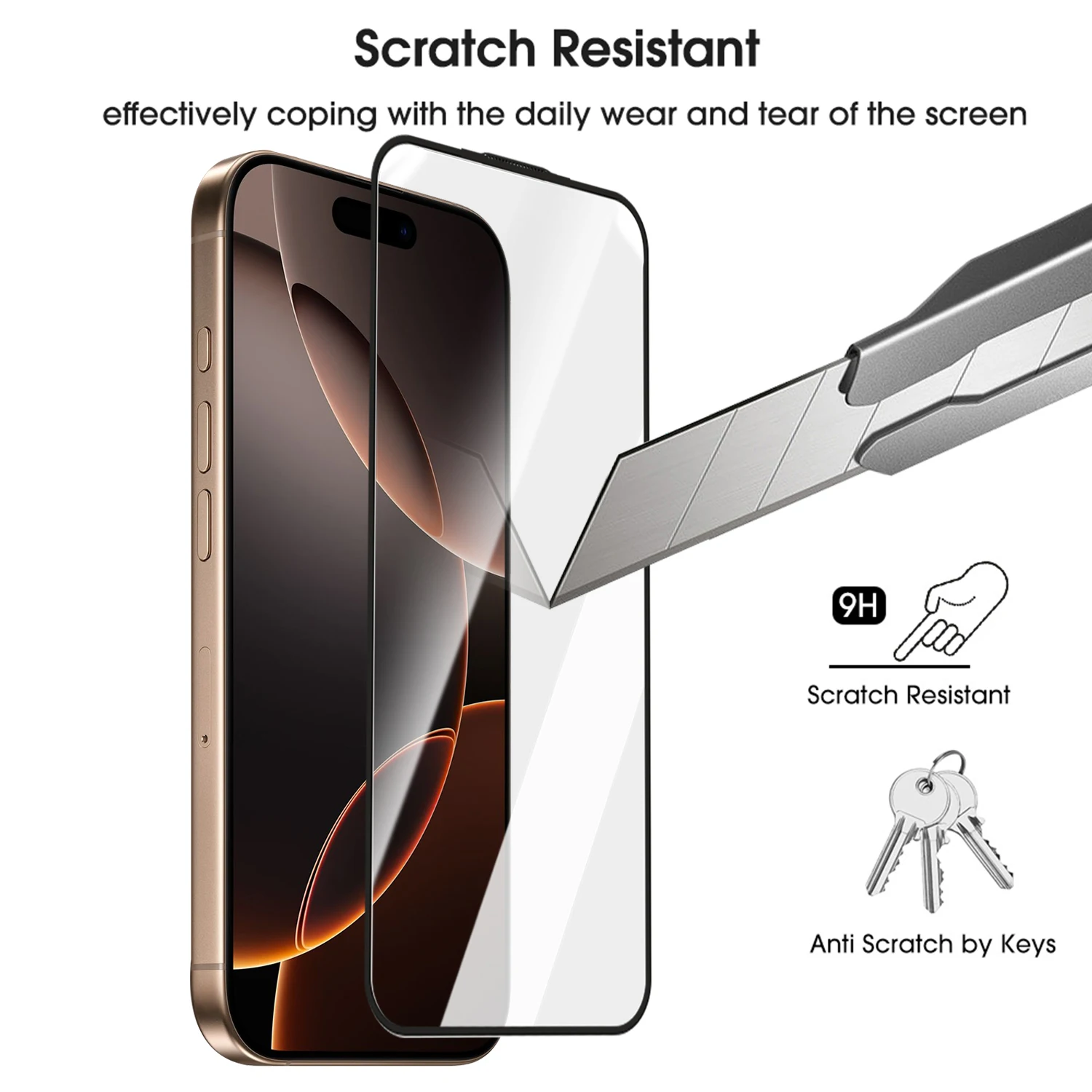 Einschrittige Installation aus gehärtetem Glas für iPhone 17 Profi Max/17 Profi/17 Luft bruchsichere Displayschutzfolien für iPhone 17 16 Profi Plus