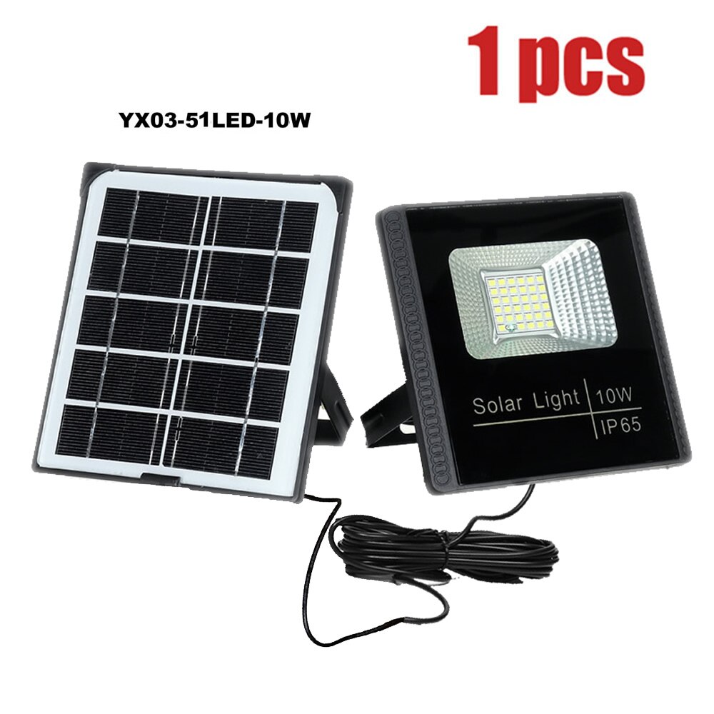Led Tuin Solar Split Panel Licht Muur Beveiliging Garage Yard Indoor Thuis Straat Dek Hek Solar Lampen Schijnwerper W Split kabel: inseperable 51led-1