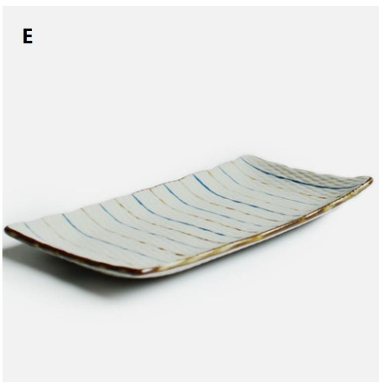 Japanese Style Sushi Plate Ceramic Tableware Recta... – Grandado