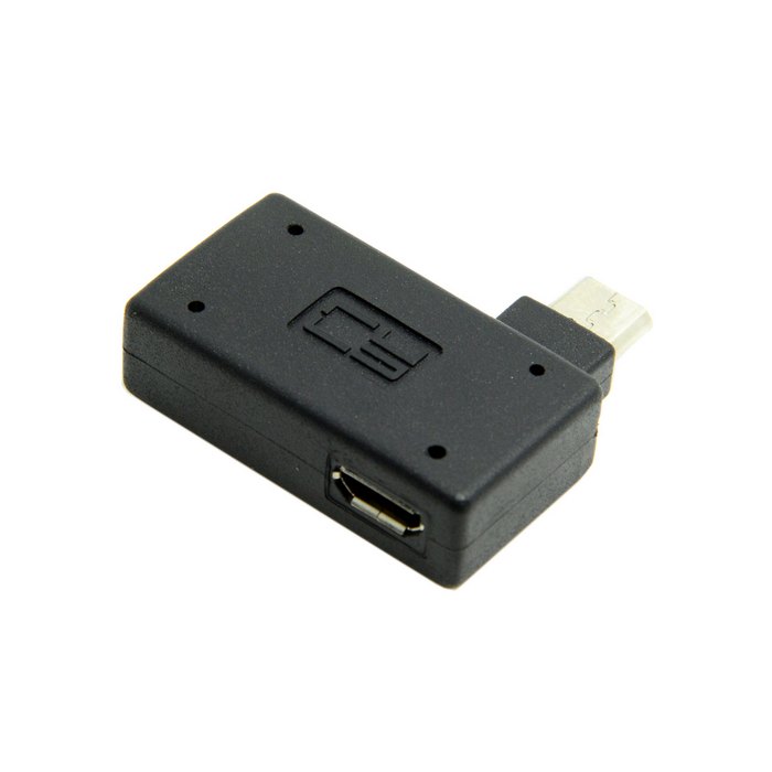 Micro USB 2.0 OTG Adapter 90 Degree Angle with micro USB female power for Andriod mobile phone: Right angle