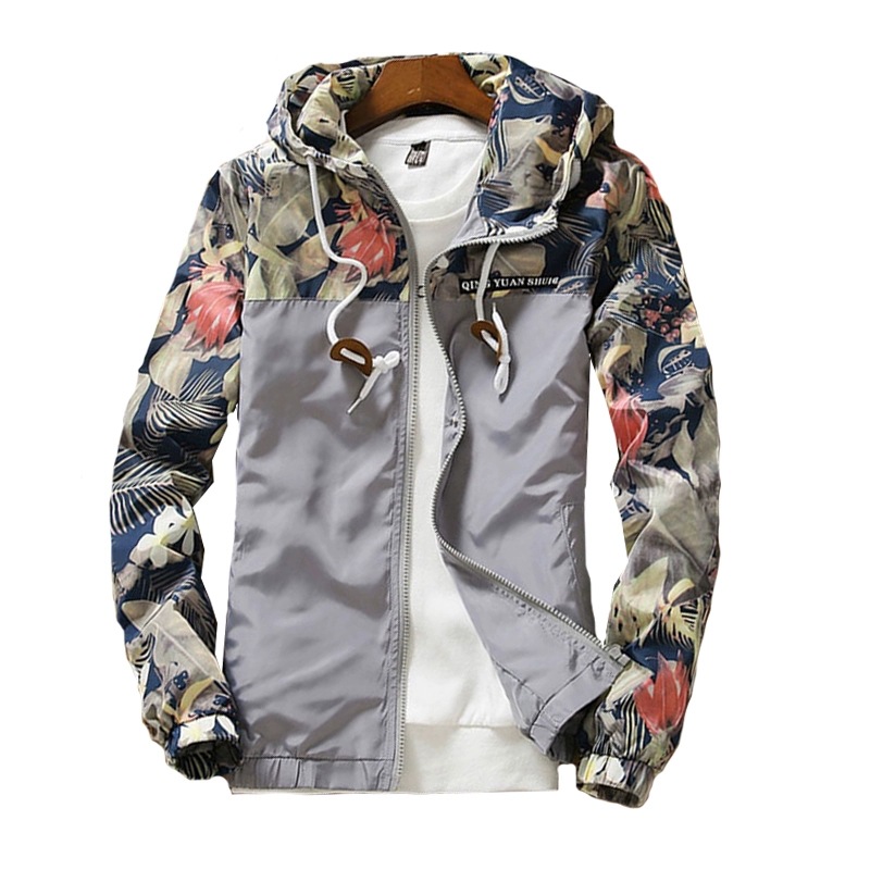 Vrouwen Jassen Lente Herfst Capuchon Print Patchwork Jassen En Jassen Vrouwen Plus Size Casual Jacket Womens Windbreaker