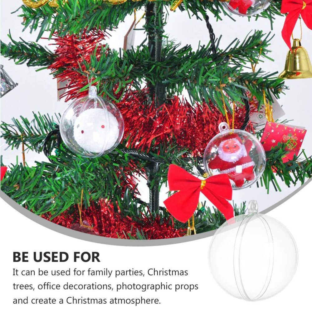 12 stuks kerstballen, hangende ballen ter decoratie (transparant)