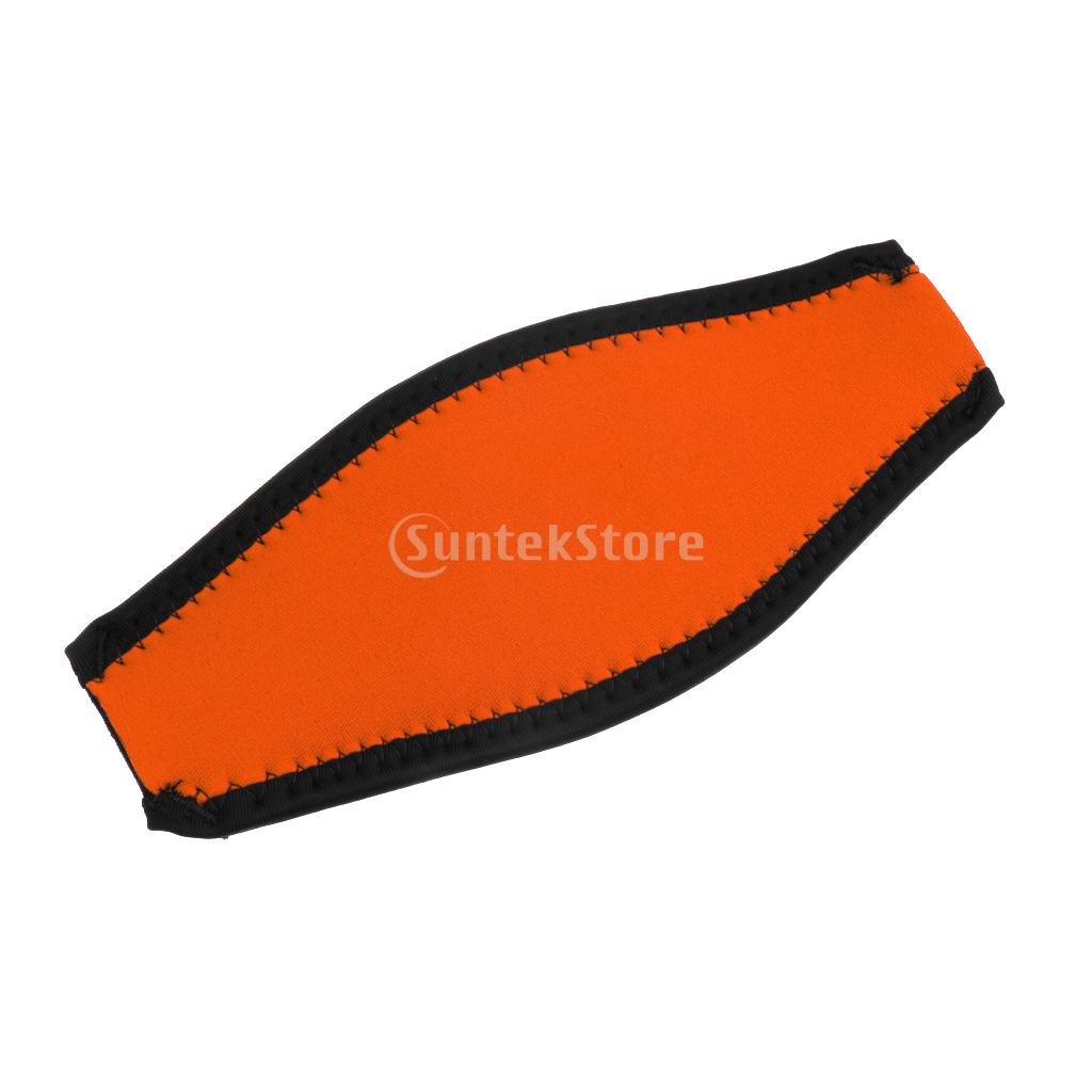 Neopren voksen dykning dykning snorkling maske rem dække komfort polstret beskyttelse hår wrap udstyr tilbehør - forskellige farver: Orange