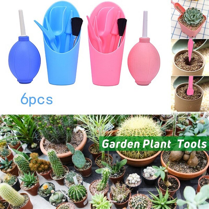 6Pcs/set Mini Garden Tools Succulent Planting Kit Transplant Tools Plant Care Hand Transplanteren Tuinieren Tool Set