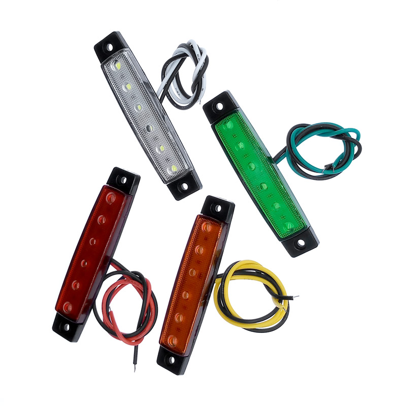 Luz LED para coches, camiones, remolques, luces de liquidación para remolque, barco, luz indicadora, luces para camiones, 2 piezas, 12V, 24V