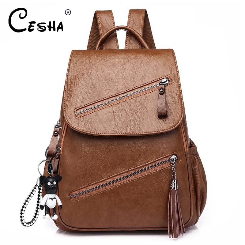 Cesha Mode Zachte Pu Lederen Vrouwen Rugzak Duurzaam Vrouwelijke Rugzak Mooie Stijl Meisjes Rugzak Sac