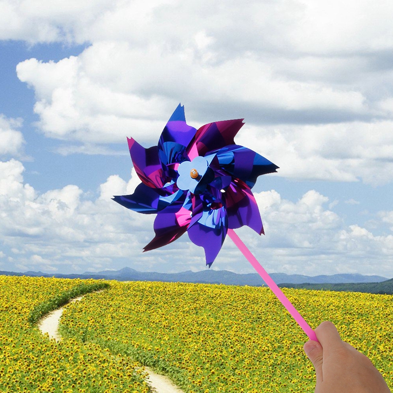 10Pcs Plastic Windmill Pinwheel - Garden Lawn Party Decor - Kids Toy Spinner