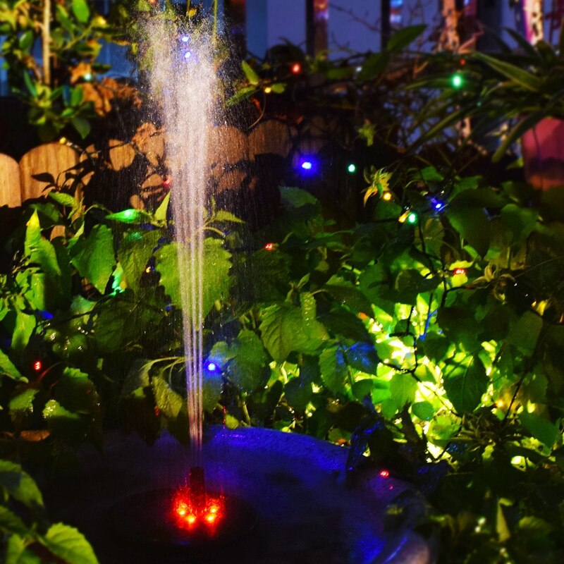 Solar Fountain Pump Electric Storage Fountain Style with Light Solar Powered Water Pump