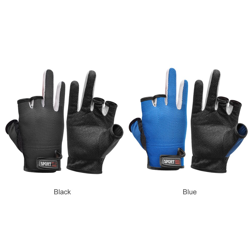 1 Paar Vissen Handschoenen 3 Cut Vingers Waterdicht Anti-Slip Outdoor Sport Wanten Outdoor Draagbare Vissen Carrying