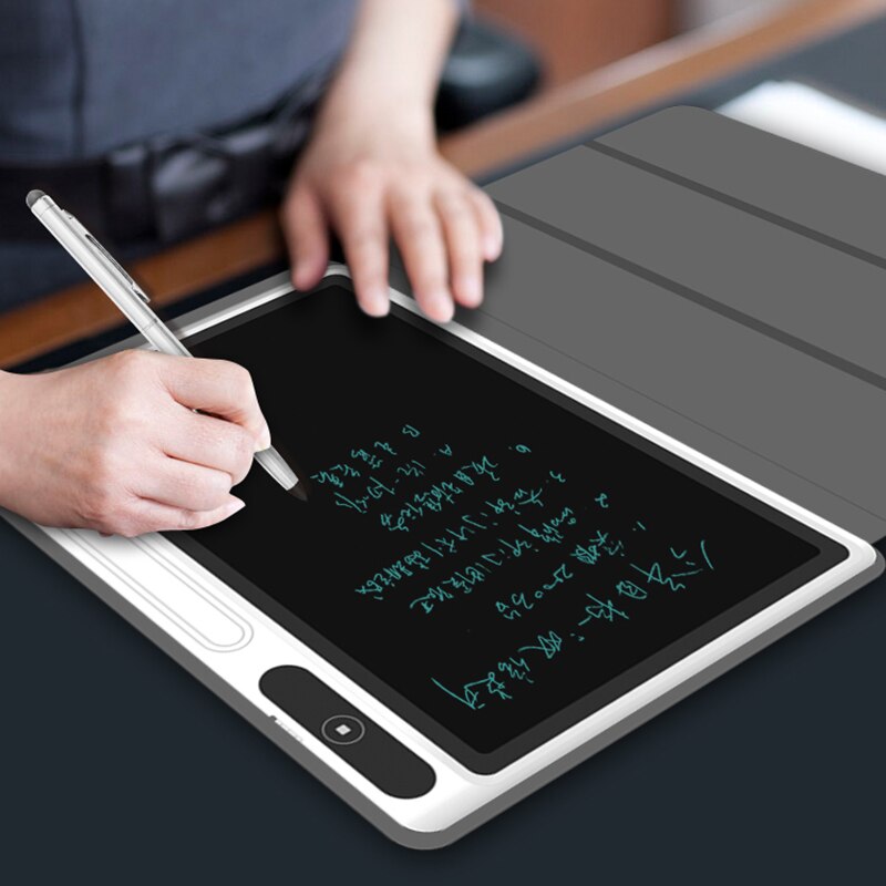 Lcd Hand Schrijven Whiteboard 10 Inch Elektronische Notepad Met Faux Leather Case Elektronische Tekening Doard Voor Werk En Studie