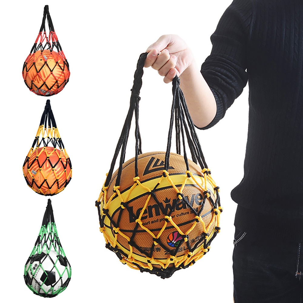 1Pc Voetbal Netto Zak Nylon Bold Opbergtas Enkele Bal Carry Draagbare Apparatuur Outdoor Sport Voetbal Basketbal Volleybal Tas