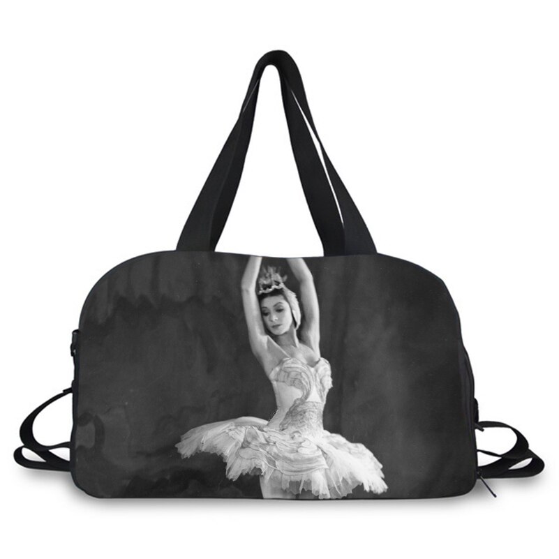 Bolsa de viaje con compartimentos para zapatos, mochila de lona para el gimnasio y el baile de ballet: 4