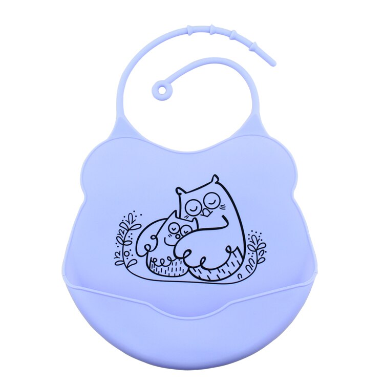 Bavoirs de bébé Easi Anti-huile | Souple, Anti-goutte, Anti-goutte, lingettes faciles, enfants, Anti-fuite, pochette pour la bouche: VIOLET