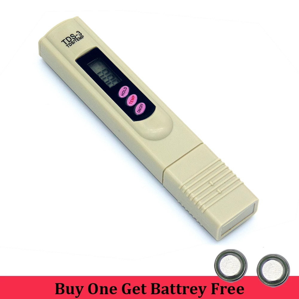 TDS-3 2 in 1 TDS/Temp Tester 0-9990 ppm TDS Meter Water Monitor Purity Analyser Automatic Calibration for Pool Aquariums