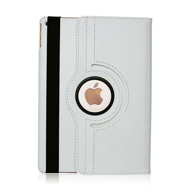 Funda para iPad Air 2, Funda inteligente con soporte giratorio 360, Funda magnética para despertador/Sueño automático para iPad Air 2 A1566 A1567: for iPad air 2 white