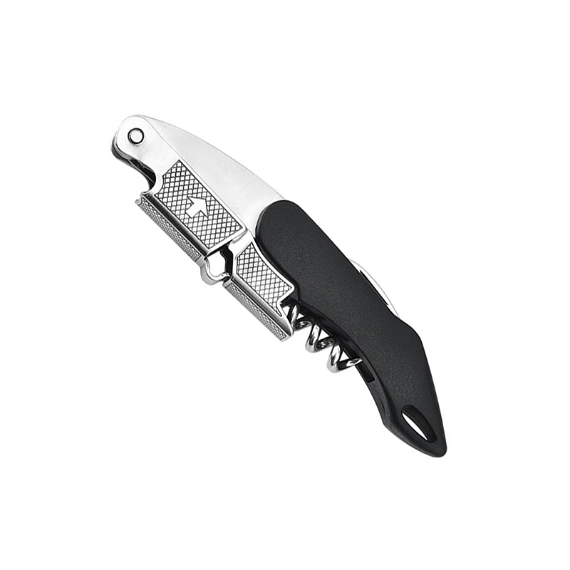 FLYMUYU Waiters Corkscrew,Wine Key with Ergonomic Wood Grip, Beer Bottle Opener, and Foil Cutter for Wine Lovers: light yellow