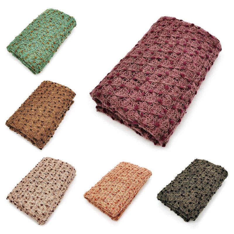 Baby Kids Knit Wrap Cloth Newborn Photography Props Swaddle Photo Background Accessories