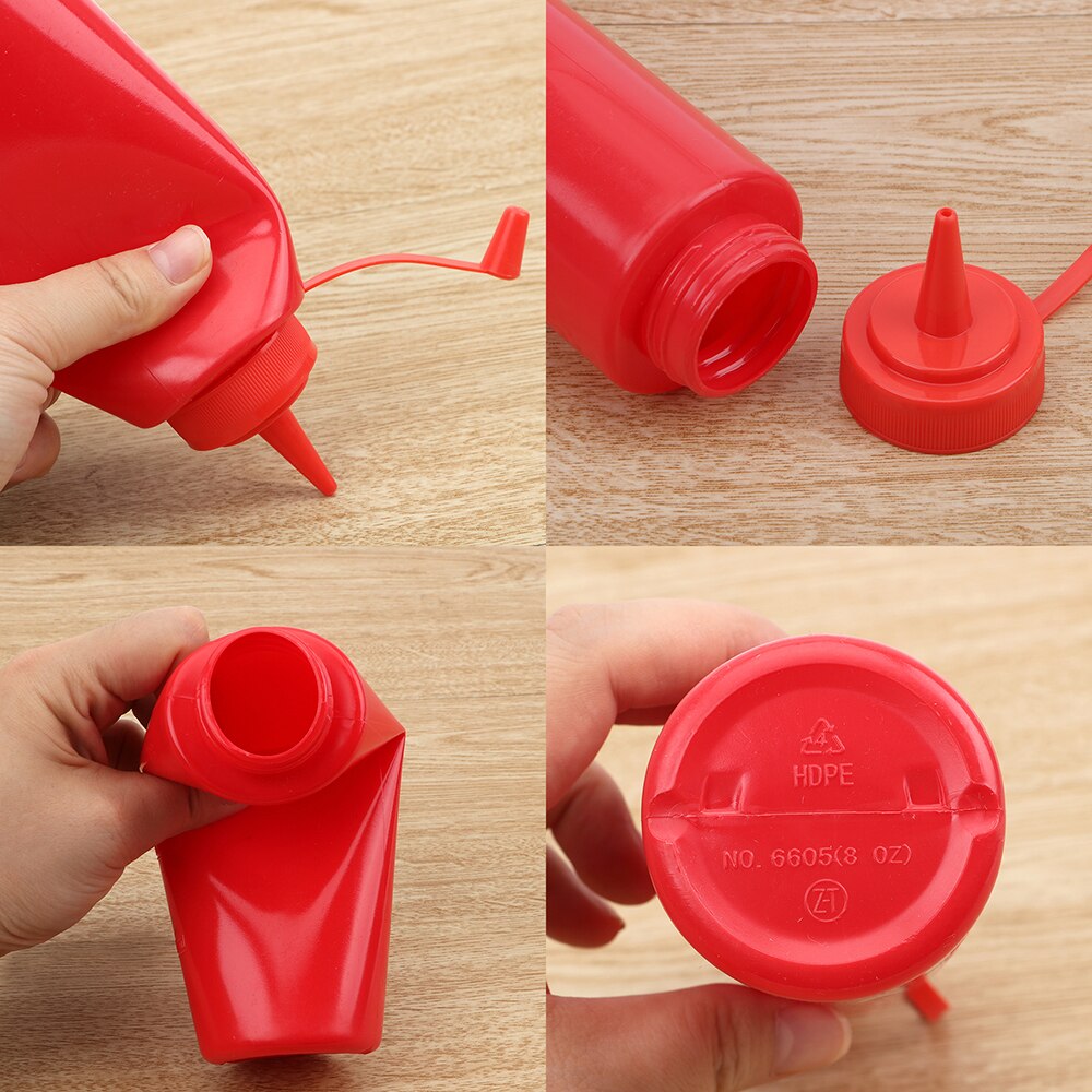 NICEYARD Gravy Boat Kitchen Accessorie Plastic 8oz 12oz Squeeze Bottle Sauce Vinegar Oil Ketchup Gravy Cruet Condiment Dispenser