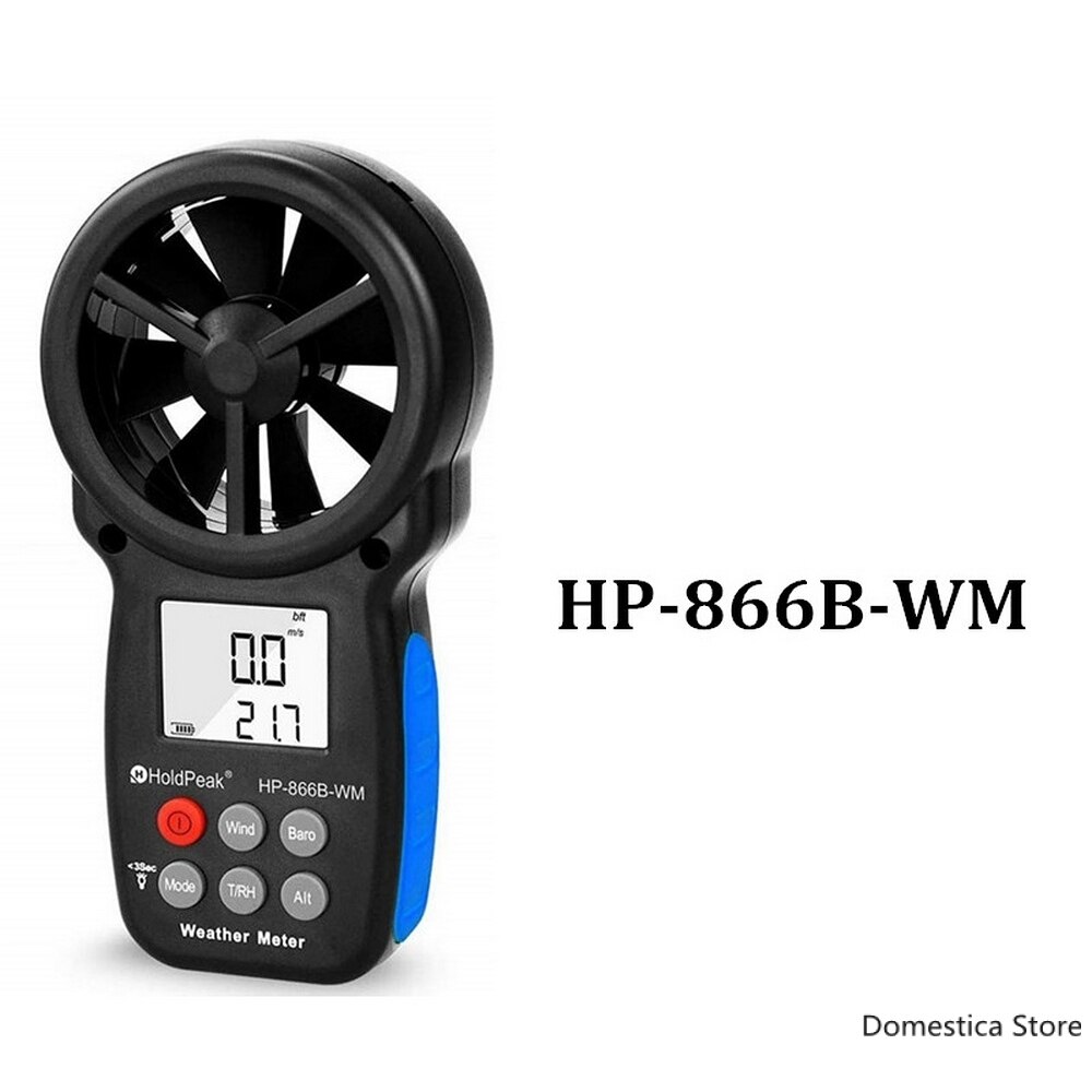 Anemometer Digital Wind Speed Measurement Tester Dew Point Altitude Temperature Test Multi-function Wind Device Handheld Tools: B