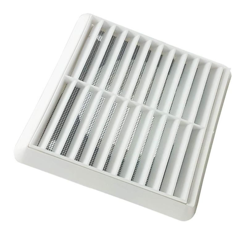 1PC Air Vent Ventilation Grill Cover Wall Ceiling Mounted Vent Built-in Fly Screen Mesh for Bathroom Office Home (White, 100mm)