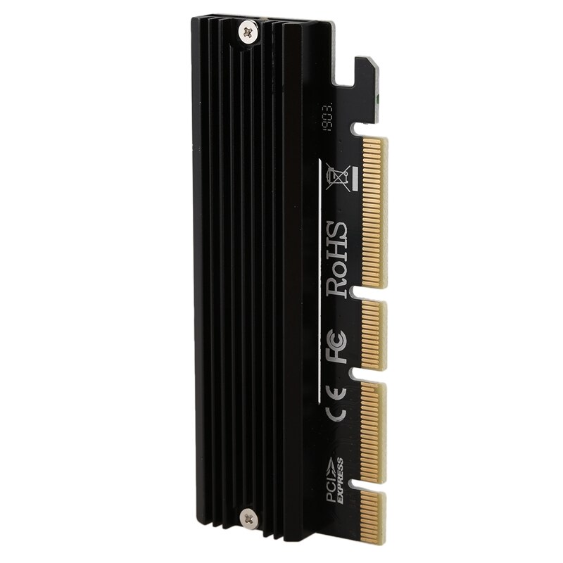 M .2 nvme ssd ngff til pcie 3.0 x16 adapter m nøgleinterfacekort + køleplade support pci express 3.0 x4 2230-2280 størrelse m .2 fuld hastighed