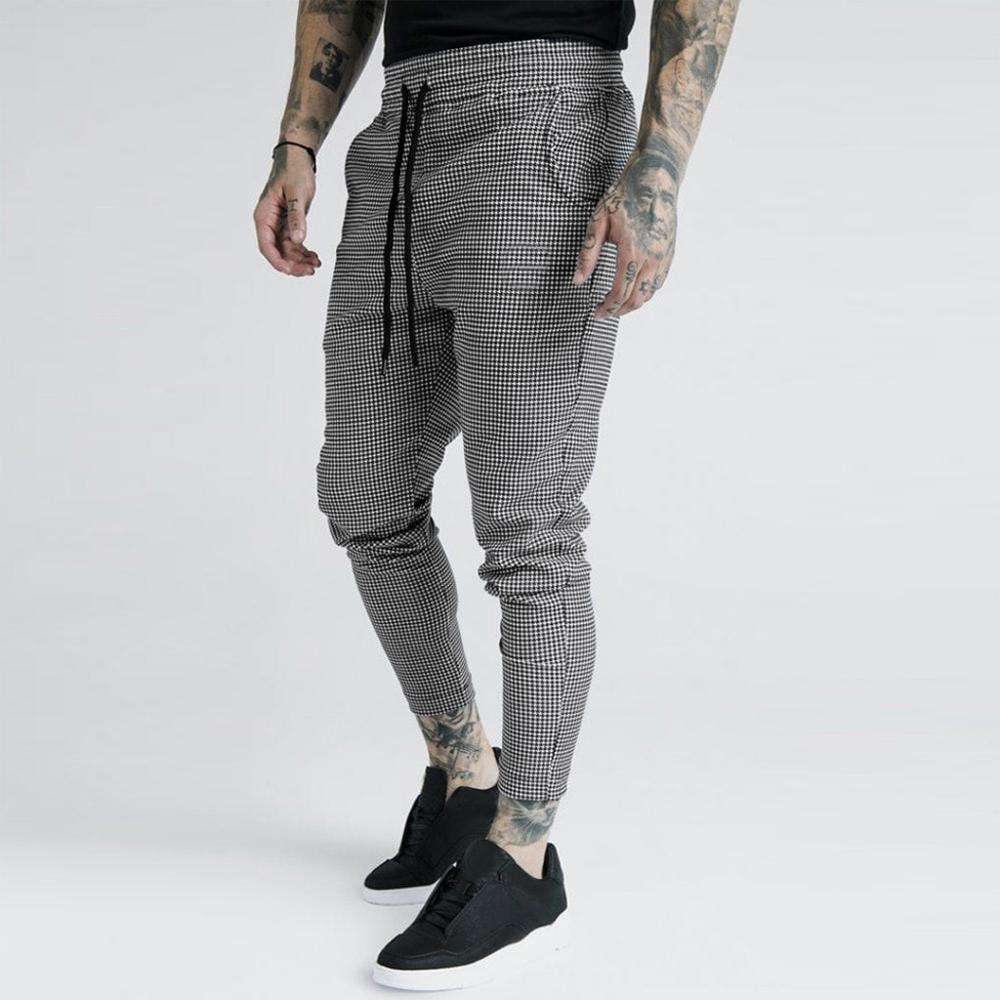 Uomini di sport casuale Pantaloni Stampa bodybuilding Flessibile di Vita Dei Pantaloni Lunghi Pantaloni magro Elastico in Vita Pantaloni Sportivi Streetwear