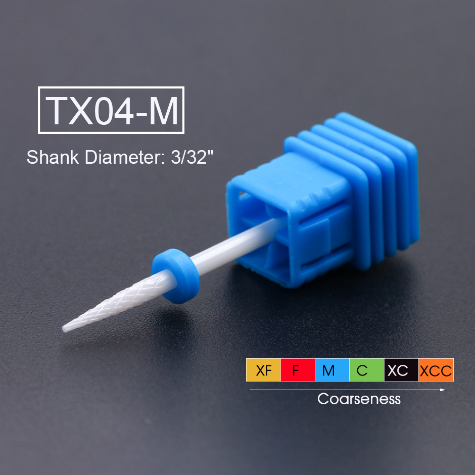 1pcs Small Round Remover Cutter for Manicure Dead Skin Nail Drill Ceramic Clean Bits Burr Pedicure Electric Nail File CHTX01-14: TX04-M