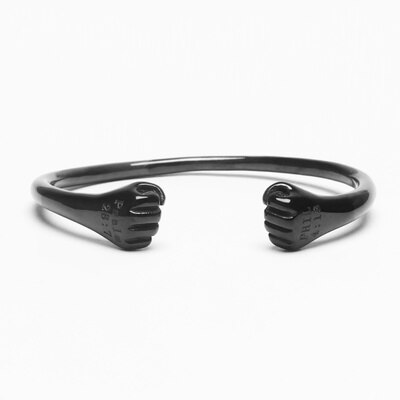 Mcllroy Open Manchet Bangle Mannen Vuist Armbanden Titanium Staal Bangles Opening Goud Dubai/Brazilië/Armbanden & Bangle Voor mannen Vrouw: black