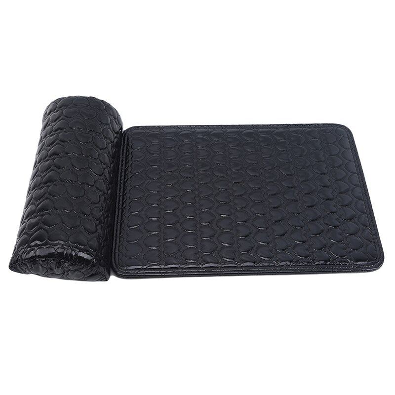 Professionele Hand Kussen Houder Soft Pu Leer Spons Arm Rest Nail Kussen Manicure Beauty Nail Mat Pad: Black
