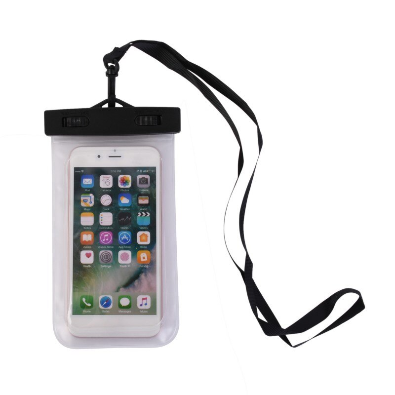 Universal flyde airbag vandtæt bærbar undervands mobiltelefon pose tør taske taske berøringsskærm svømmetasker tør sag: W
