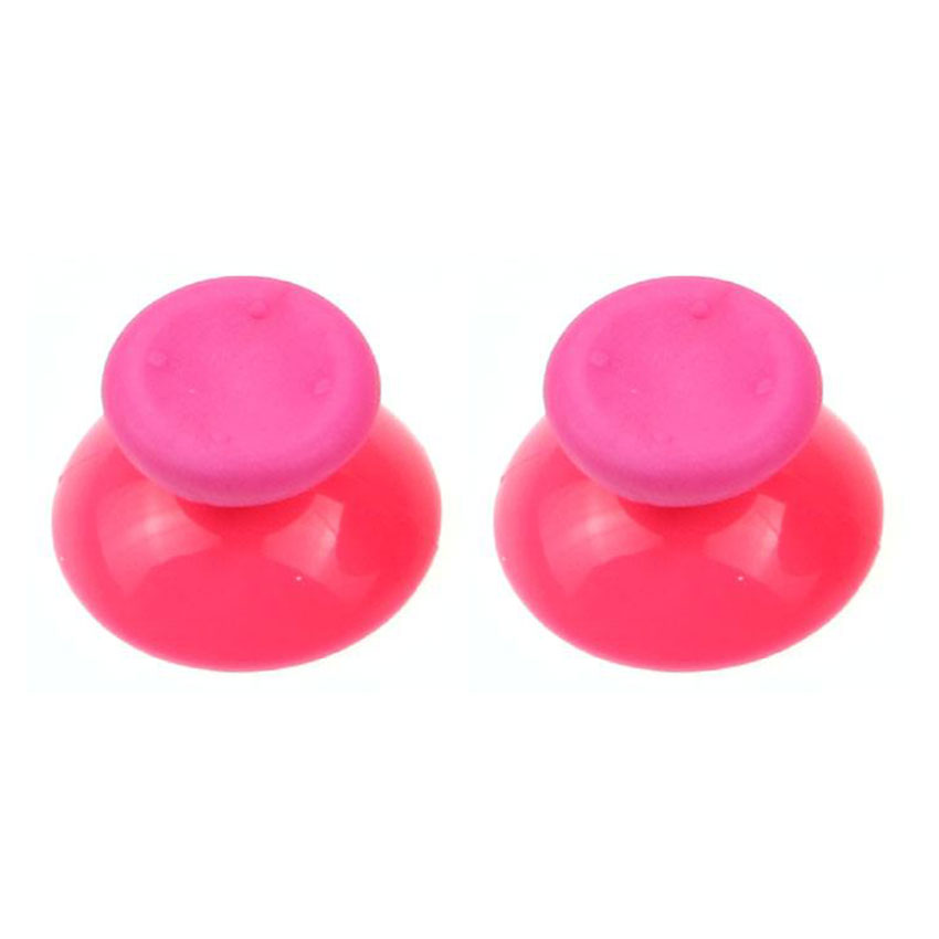 JCD 2 peças 3D analógico polegar vara cogumelo joystick tampa capa para controlador Xbox 360: Rosa Vermelha
