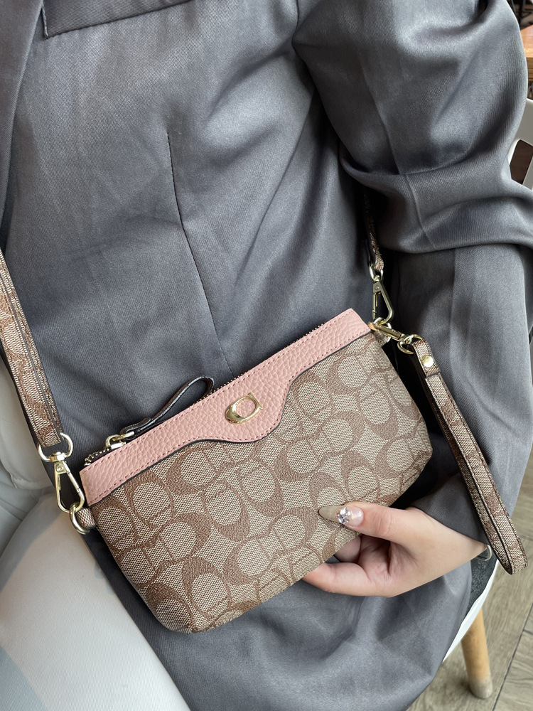 Handbag Women's Wallet small bag Holding Single Shoulder Crossbody Bag Multi-function Bag Women's mobile phone bag: Silver