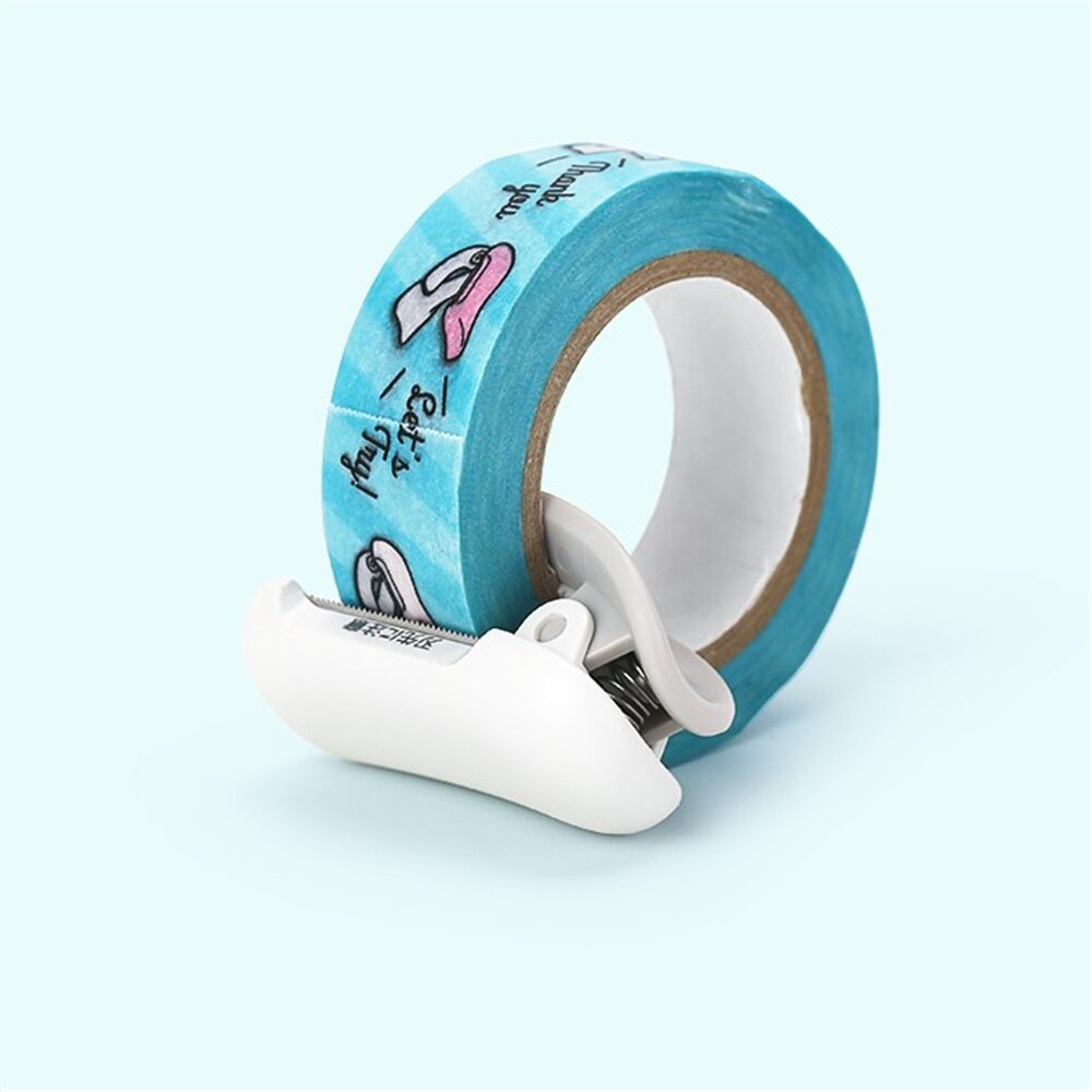 Mini bärbar papper självhäftande tejp dispenser tejp skärning kontorsmaterial