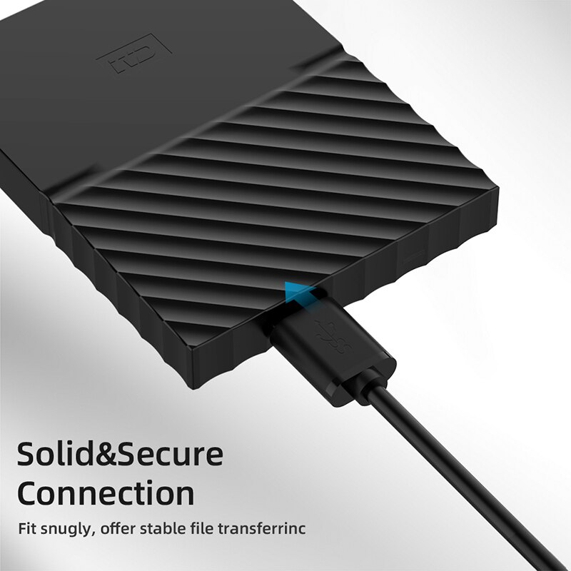 1m/0.5m type c til usb-b kabel hann til hann mikro usb kontakt usb 3.0 data ladekabel til harddisk datamaskin smarttelefon pc