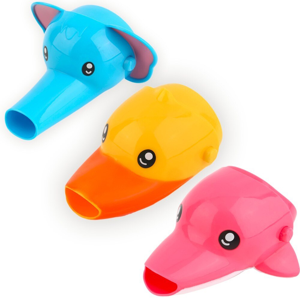 1Pcs Cute Animal Duck Elephant Dolphin Shape Water Faucet Extension Water Tap Extender For Kids Children Hand Washing Bathroom