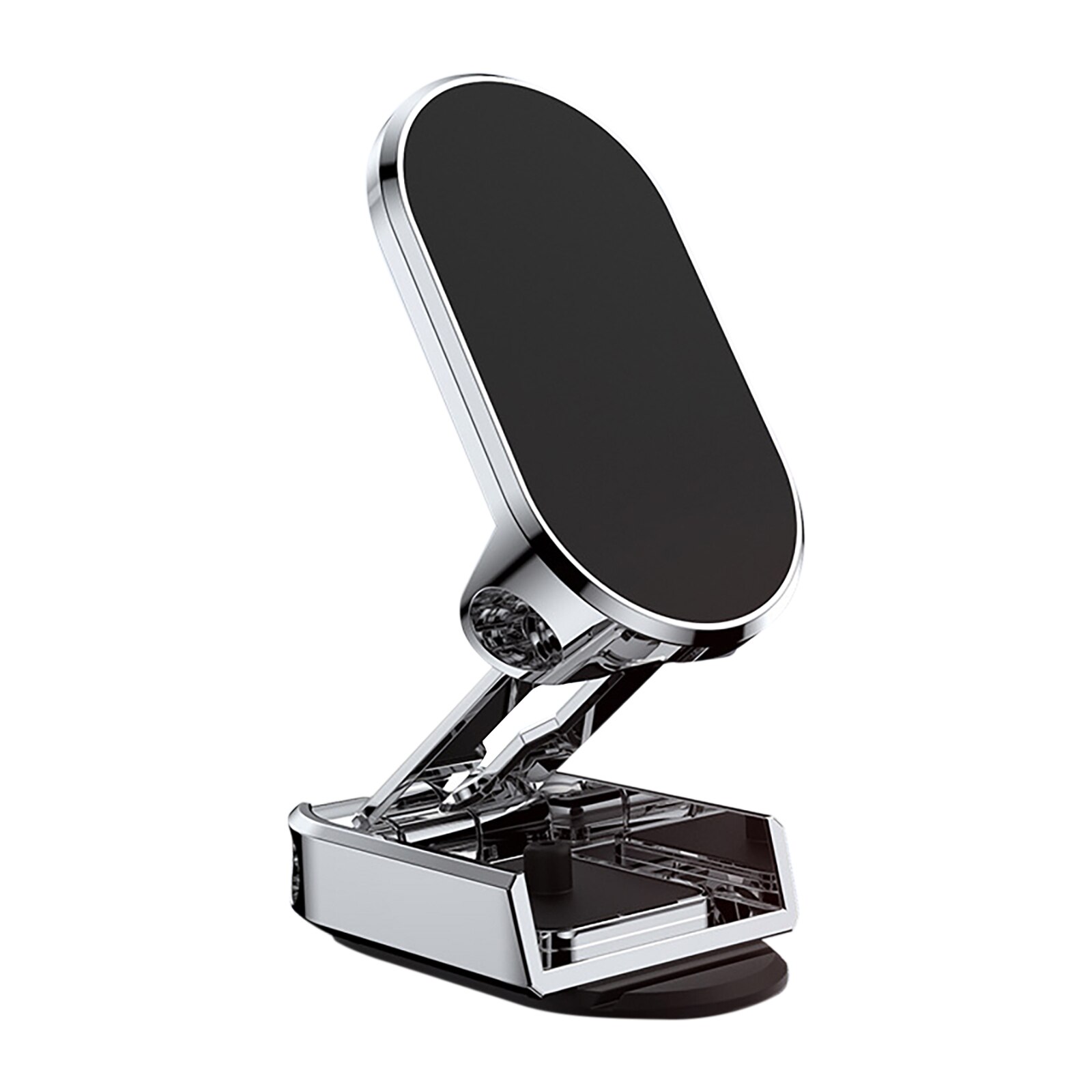 Magnetische Auto Telefoon Houder Dashboard Magneet Telefoon Stand Voor Iphone Max Xiaomi Zinklegering Magneet Gps Auto Mobiele Telefoon Mount: Silver