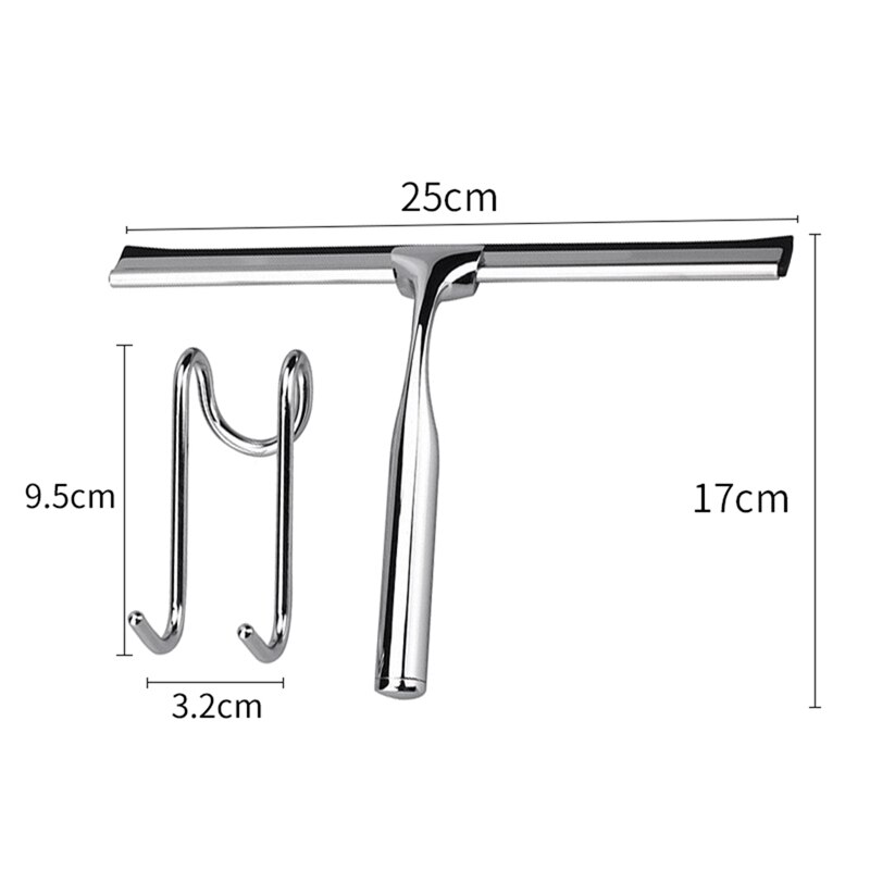 Glass Wiper Stainless Steel Window Wiper Car Bathroom Glass Cleaning Glass Wiper