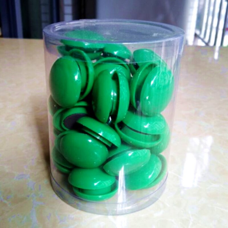 50 Pcs Magnetische Kopspijkers Punaises Plastic Kleur Kralen Koelkast Koelkast Stickers Whiteboard Schoolbord Deeltjesgrootte 32Mm: 50 Pcs-Green