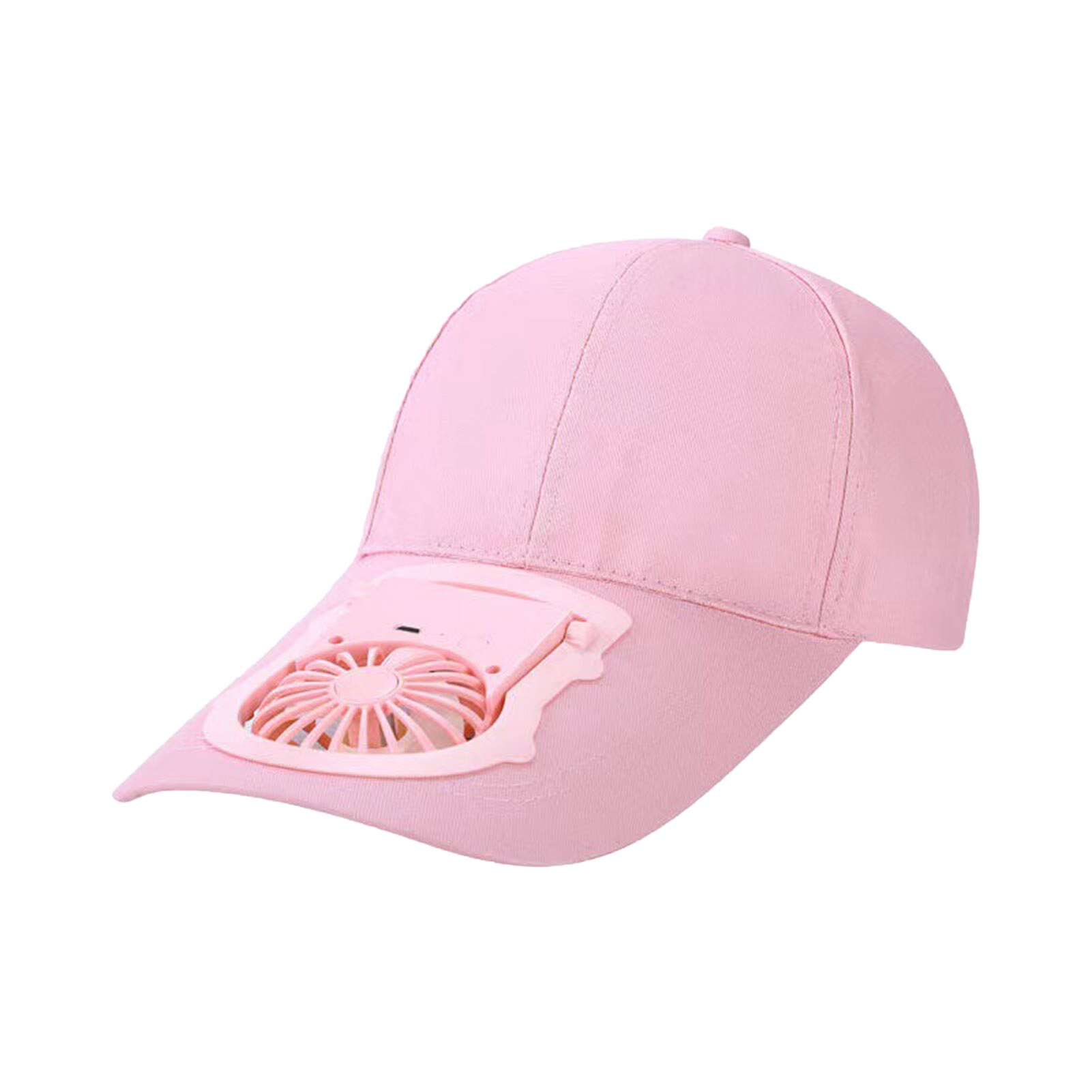 Sommerhut mit Ventilator, usb-ladefunktion, atmungsaktiv, sonnenschutz, sportkappe, sommer-sonnenschutzkappe für erwachsene, draussen-sportkappe: Rosa