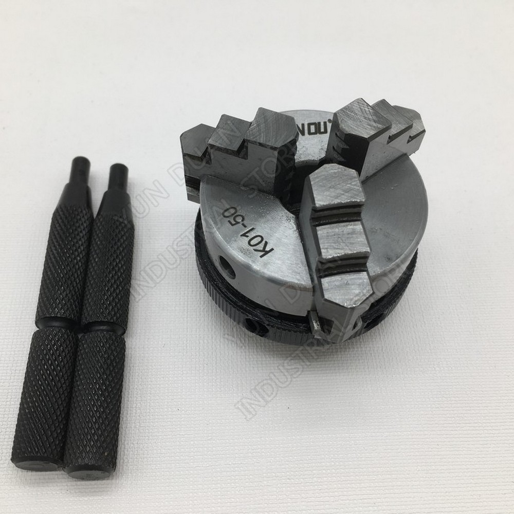 50mm 2&quot; LATHE Chuck 3 Jaw Manual mini Self-Centering Chuck Sanou K01-50 &amp; 8mm 10mm 12mm inner diameter Connecting rod Connector