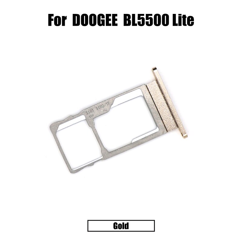 BingYeNing 100% Original For Doogee BL5500 Lite SIM card tray Sim Card Holder Sim Card Slot Tray Holder: Gold