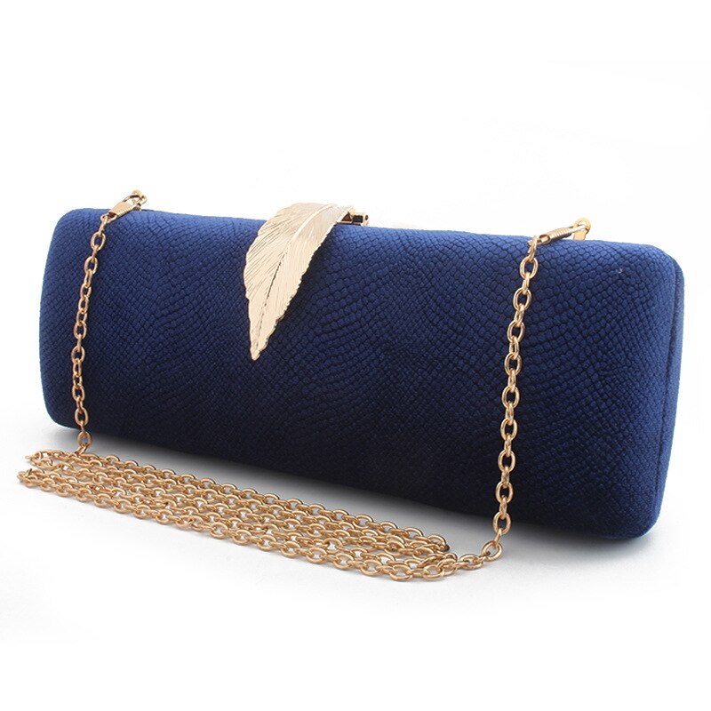 Leaf Clasp Women Clutches Velvet Evening Bags Ladies Gala Dinner Clutch Chain Shoulder Handbags and Purses