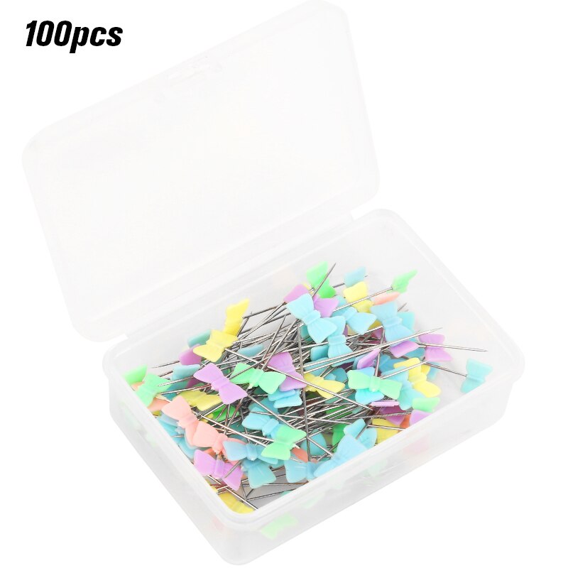 Lmdz 50/100 Pcs/Box Positionering Naald Patchwork Pinnen Naaien Marker Naald Spelden Diy Handgemaakte Diy Naaien Accessoires: 100PCS