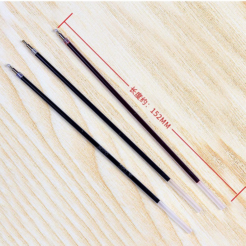 Blue Ballpoint Pen Refills for Drawing Lengthened 14cm Slim 0.38mm Black Red Ink Smooth Writing Packaged 6pcs/Lot